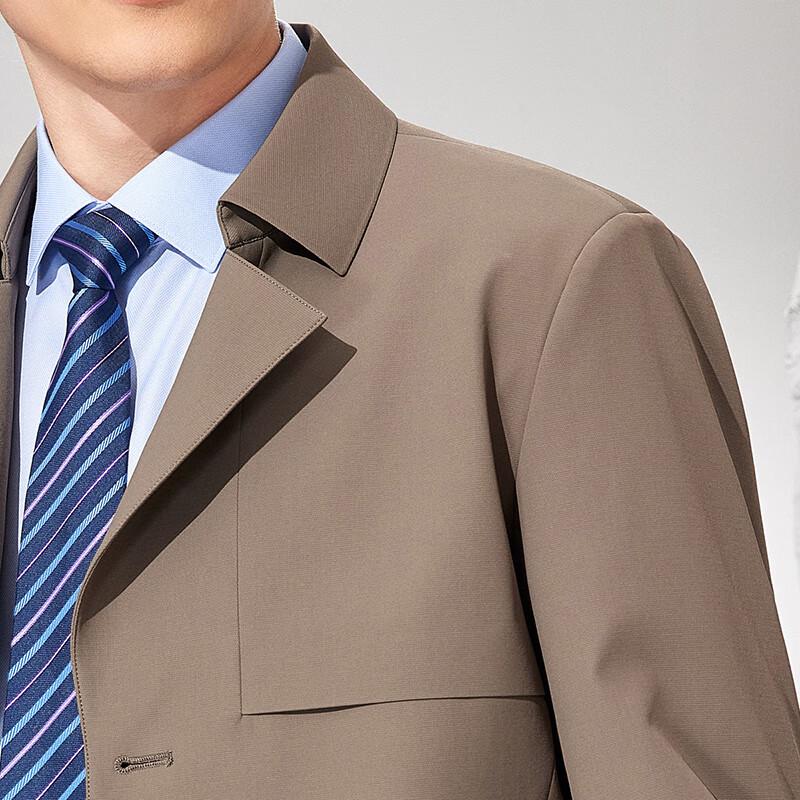 Antonio Men's Silk Blend Mid-Length Trench Coat