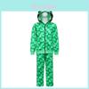 Ensemble Hoodie et Pantalon Enfant Creeper Minecraft en Tissu Polyester pour Cosplay et Tenue Décontractée