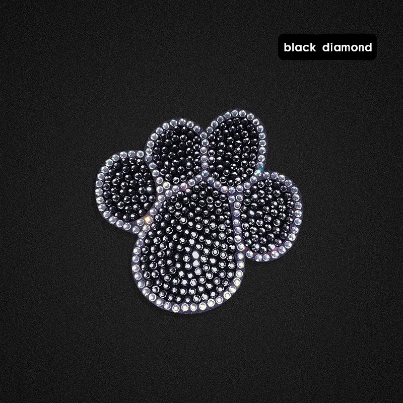 Diamond Crystal Car Stickers Dog Paw Stickers Cute Palm Print Body Tail Scratch Stickers Exterior Decoration Auto Accessories