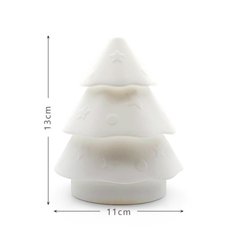 

Christmas Tree Silicone Night Light Bedroom USB Atmosphere Night Lamp Living Room Desktop Decoration Creative Cartoon Table Lamp помаранчевий