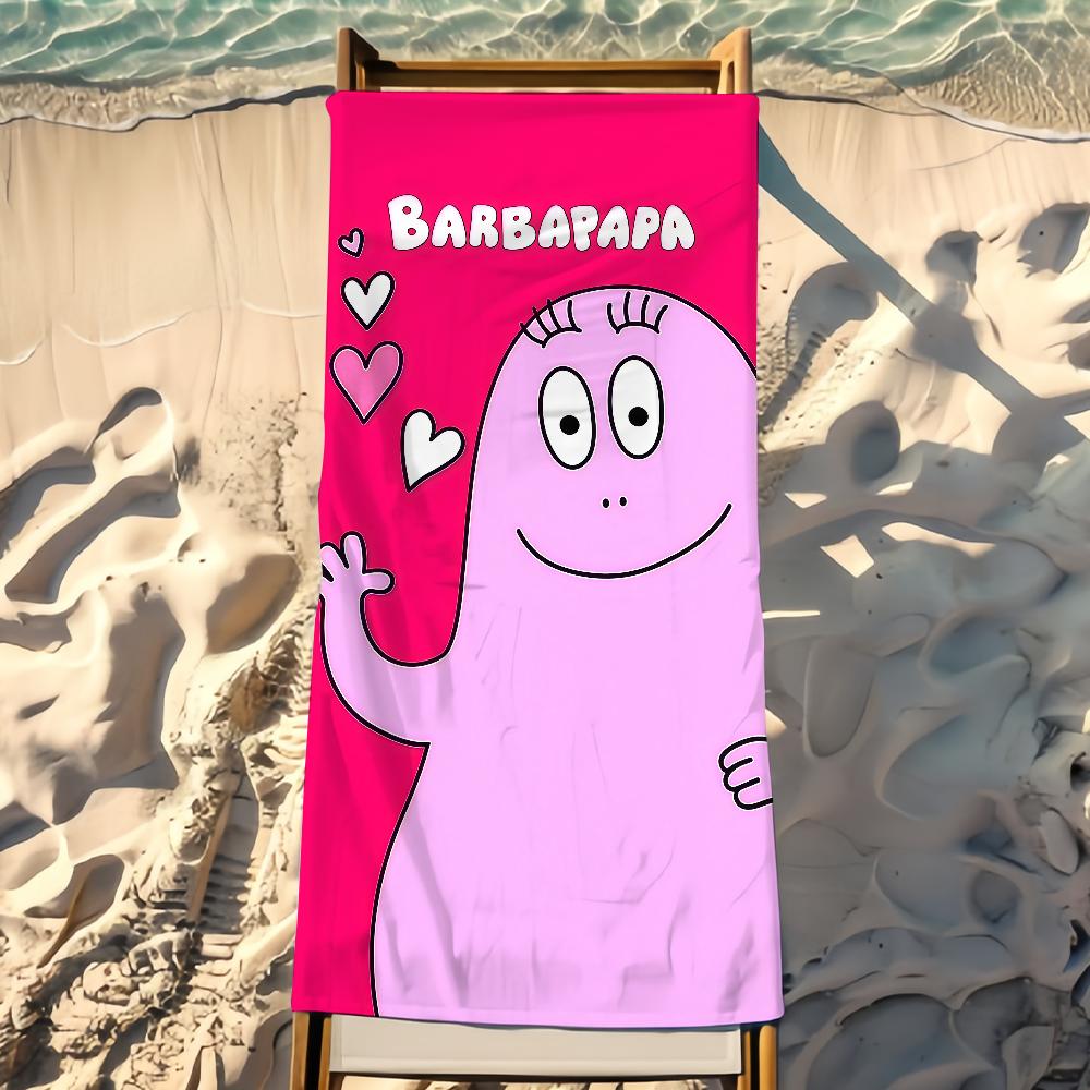 Cartooon Barbapapa Towel Beach Towel Travel Lightweight Skin Friendly for Pool Beach Camping Cruise Summer