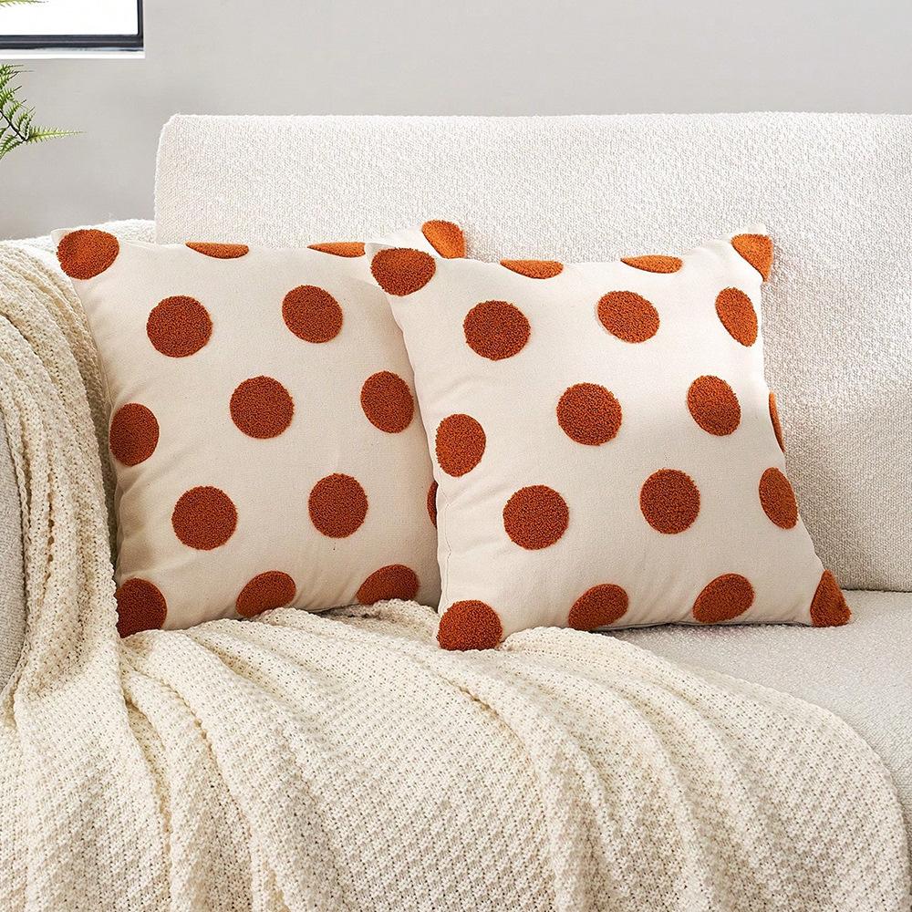 30X50 45X45CM Polka Simple Dot Brown Throw Pillow Cover Nordic Stamping Waist Cushion Cover Decor Home Decorative Pillowcase New