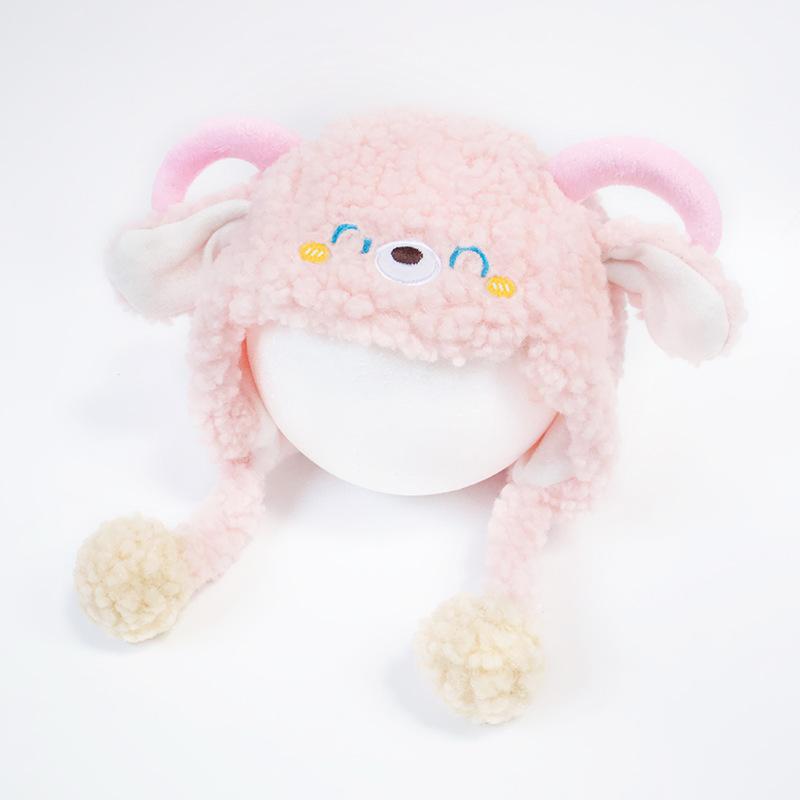 Infant hat winter new cute super cute cartoon plush pullover hat boys and girls baby warm ear hat tide