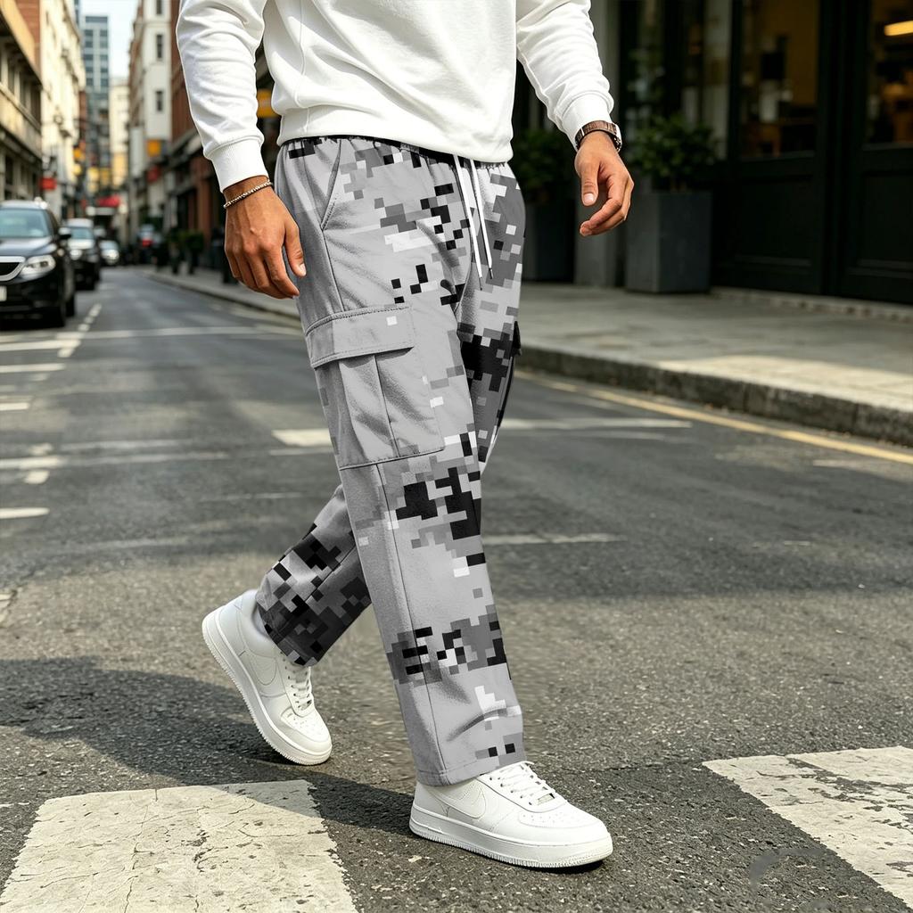 Men's Casual Straight Leg Drawstring Jogger Pants for Commute and Sports
