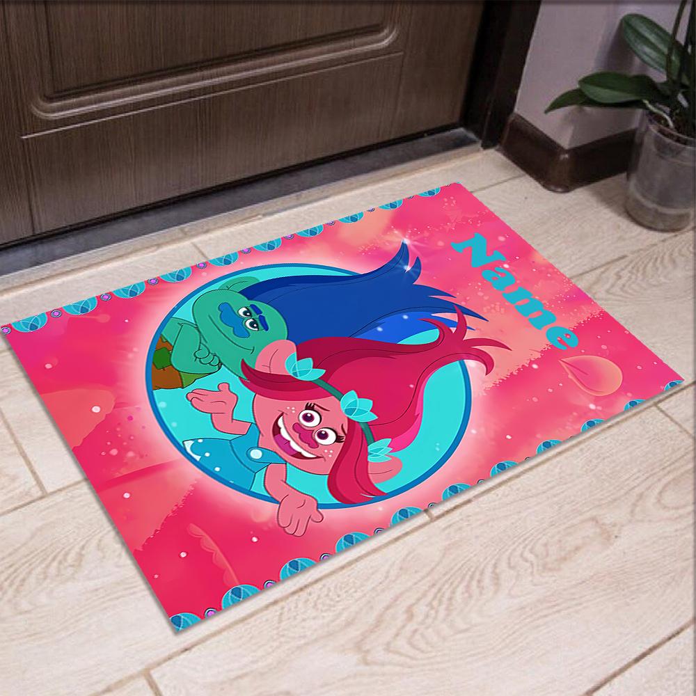 Custom Name Trolls Printed Carpet,Rug for Office Chair Living Room Bedroom Kitchen Room Decor Gifts.