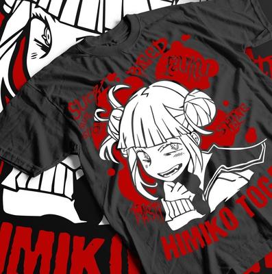 Anime Himiko Toga T-Shirt, My Hero Academia Bösewicht Unisex-Bekleidung
