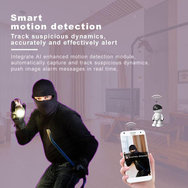 200W Wireless Home Security Camera 1080P Indoor IP Camera Motion Detection Auto-Tracking Two-Way Audio Baby Monitor Surveillance Camera