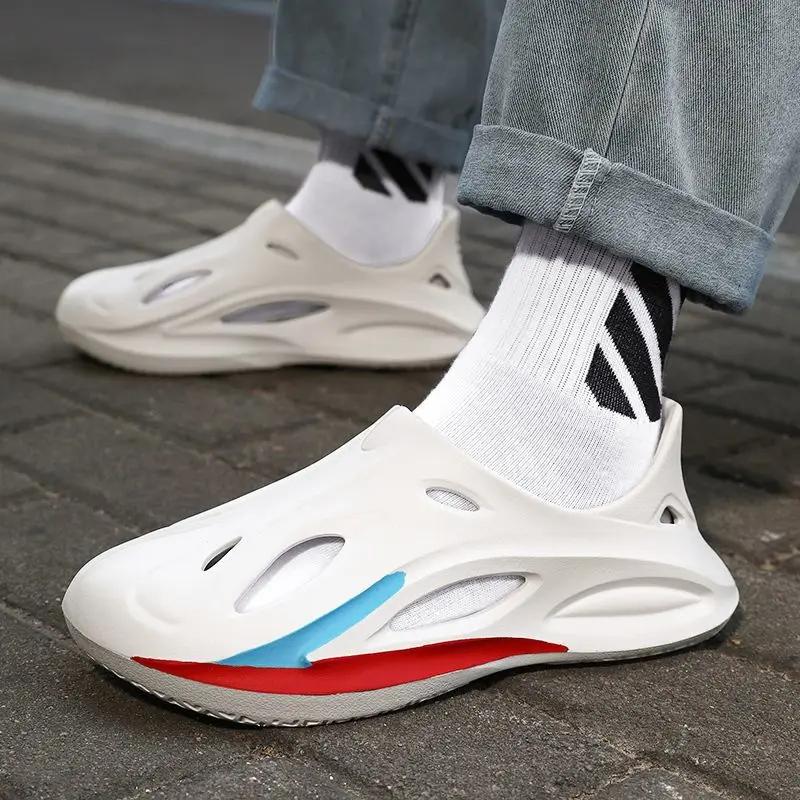 Beach Men's Sandal Ultralight Closed Toe Hole Shoes Buy Cheap Liquidation Casual Luxury Designer Daily Use Number 41 H Male Shoe