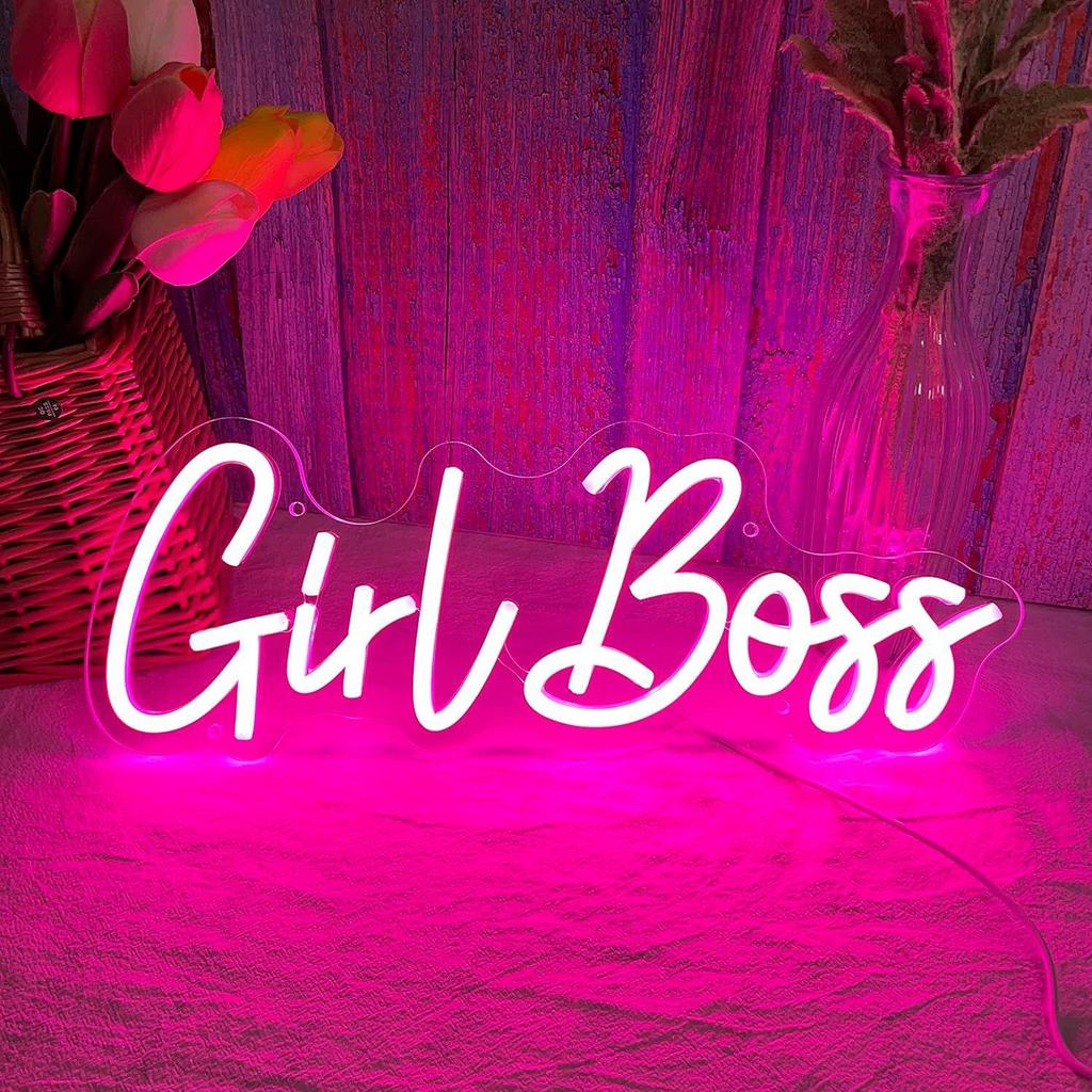 Multi-color LED Neon Light Signs: Transparent Acrylic Party Decor