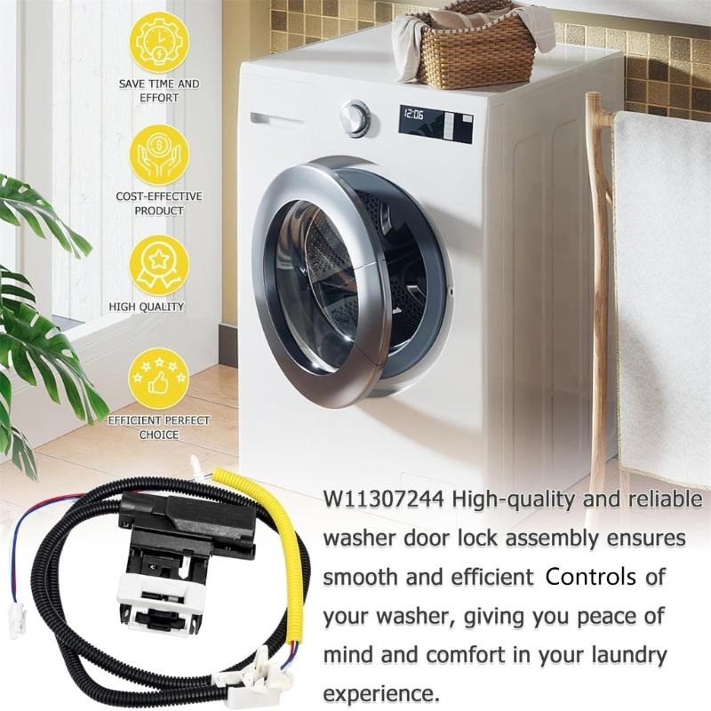Washer Latches Assembly Plastic Texture Efficient for Various Models Ensuring Secure Operation Washer Maintenance Part