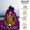 Customiz Name Personality Omega Psi Phi Blanket Soft &Warm Sofa Office Bed Travel Lunch Break Blanket, Gift Suitable All Seasons