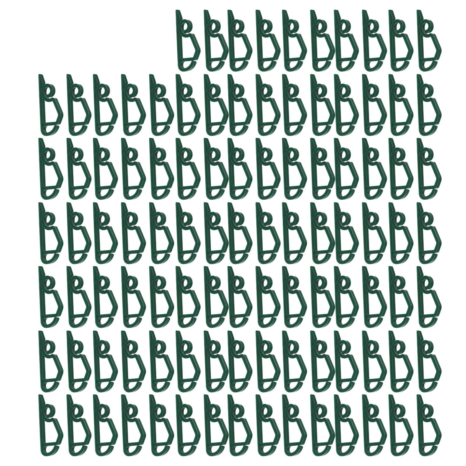 

100 шт. рождественские гирлянды, многоразовые водонепроницаемые морозостойкие пластиковые зажимы для желобов, гирлянда Dark Green