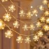 Christmas Snowflake String Lights LED Fairy Lights USB/Battery Powered Garland New Year's Wedding Party Xmas Decorations