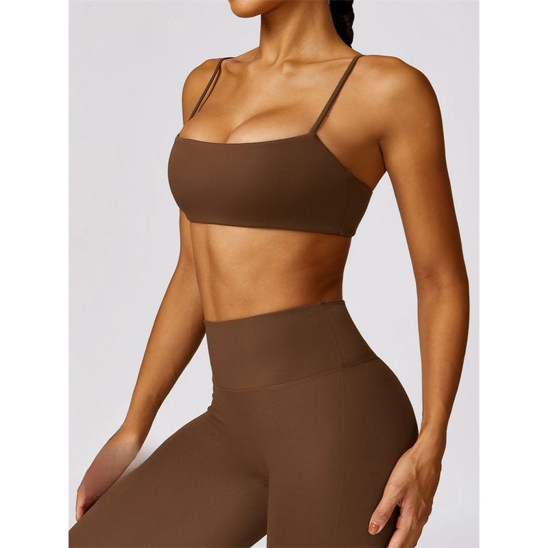 Sexy Sling Beauty Back Yoga Underwear Nude Feel Quick-Drying Sports Bra Women's Workout Clothes Tops High Elastic Vest Push-up