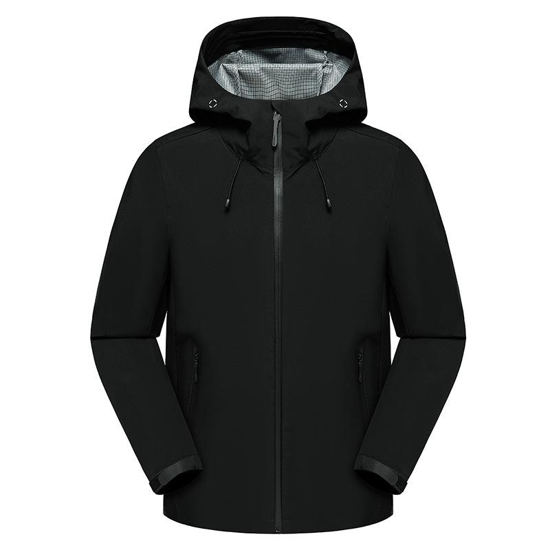 2025 Model Windproof Waterproof Single-Layer Softshell Jacket for Couples, with 2-Way Zipper