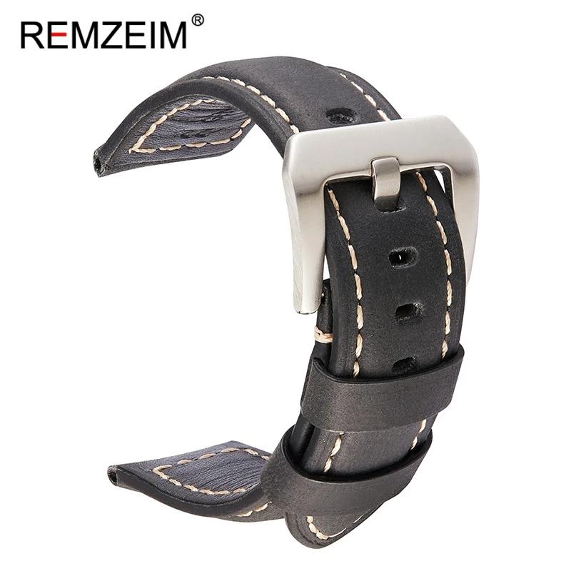 

20мм 22мм 24мм 26мм Ремешок из кожи Crazy Horse ручной работы Женский Мужской Ремешок для часов из коровьей кожи Аксессуары для часов Стальная пряжка Зеленый 26mm