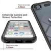 Hülle für iPod Touch 7/6/5 mit Displayschutz, Transparentes Ganzkörper Clear Bumper Stoßfest Robustes Schutzcover