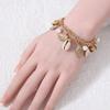 Retro Baroque imitation pearl conch shell female irregular bracelet personality exaggerated European and American style beach chain