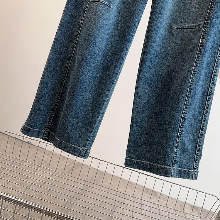 High Waist Slimming Drawstring Straight-Leg Plus Size Jeans for Women - Early Spring Collection