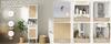 Hoher Stand-Badezimmerschrank, Rattan-Türen, Links-Rechts umkehrbar, Schublade, Magnetverschluss, Soft-Close-Scharniere, 40×30×166 cm, Weiß
