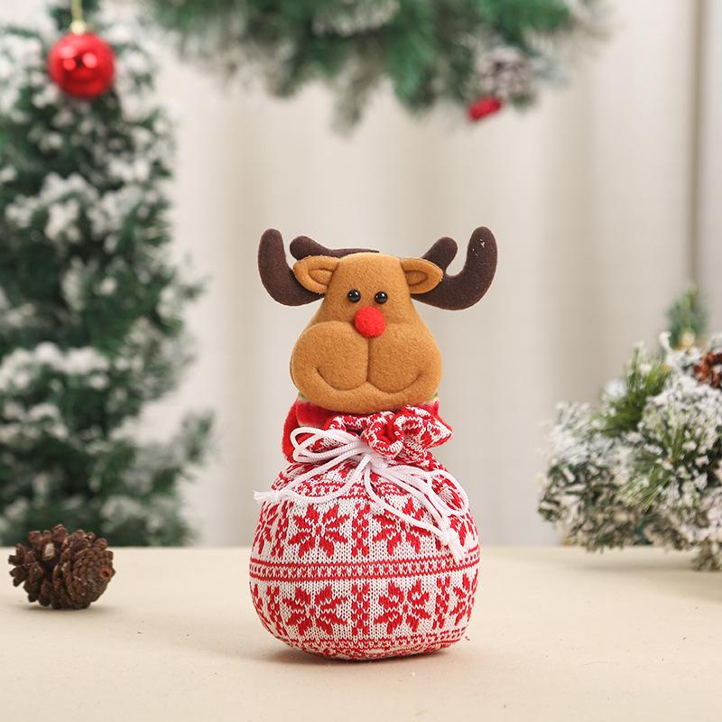 New Christmas knitted apple bag, Christmas cute children's gift bag, safe fruit bag, candy bag, gift bag