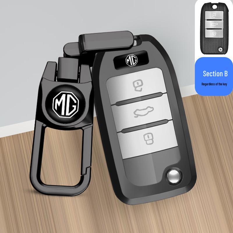 Key Case for 22 MG6 Models & 21 6Pro5 Models with Metal Shell & EZS Buckle - Fits MG Navigator, ZS, HS - Minimalist Style