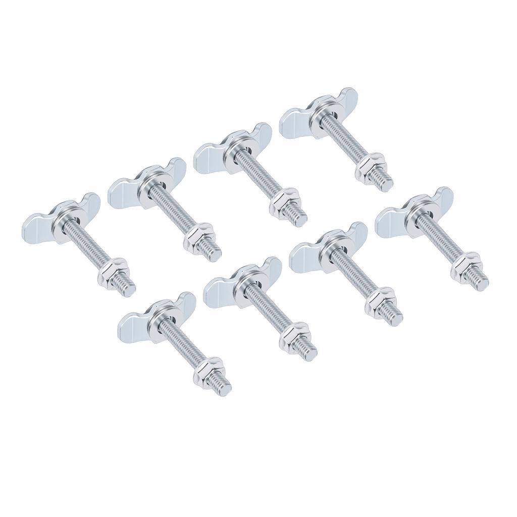8pcs M8x60 L Track Double Lug Thrded Stud Nut Fitting 6000lbs Load Capacity for Truck Bed Trailer Pickup RV ATV