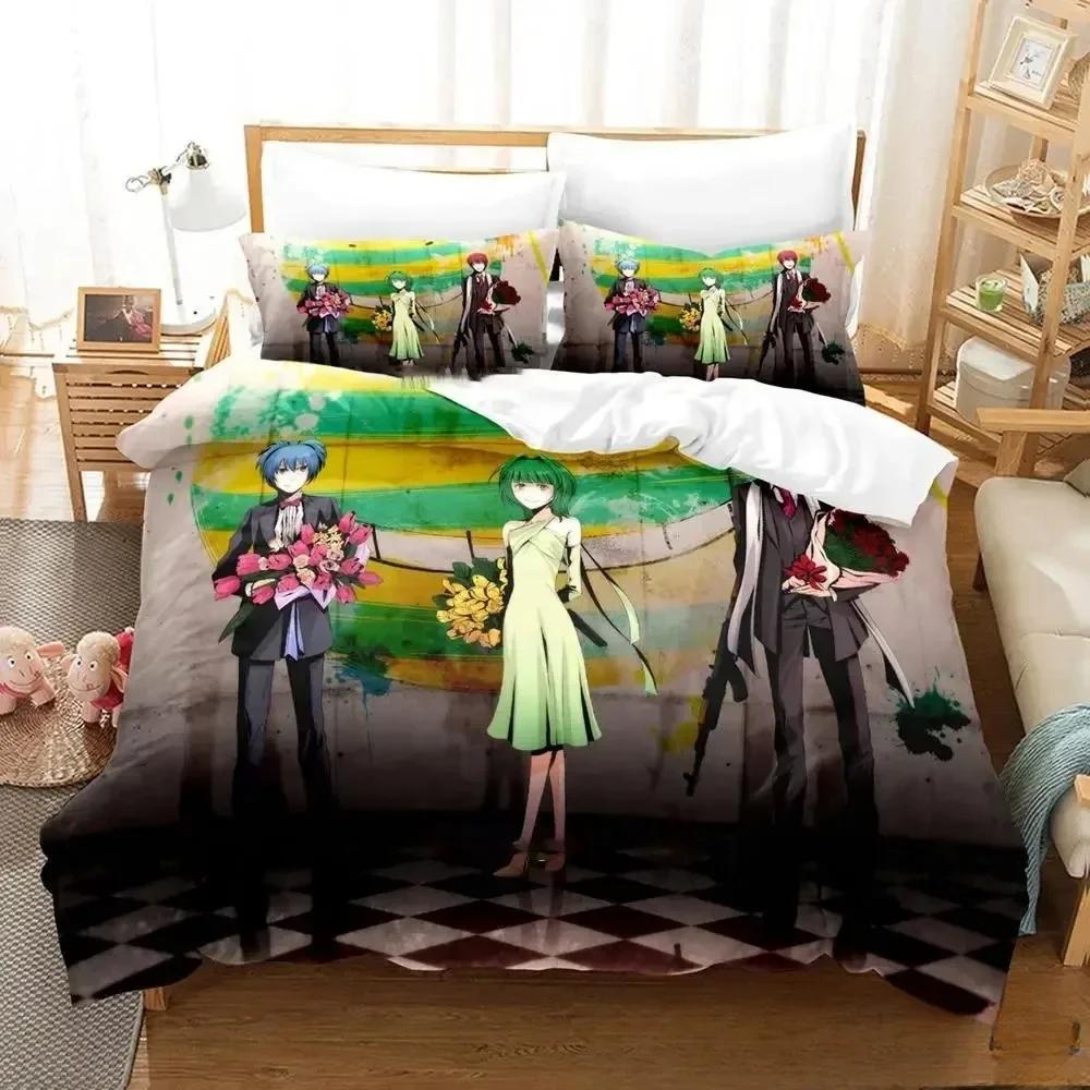 3D Assassination Classroom Koro-sensei Bedding Set Printed With Pillowcase Bed Duvet Cover Soft Single Double Queen King Size