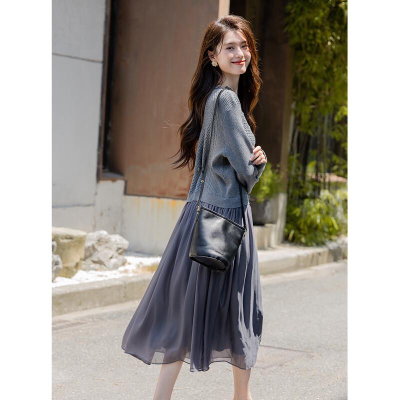 Mocana Elegant Long-Sleeve Midi Dress