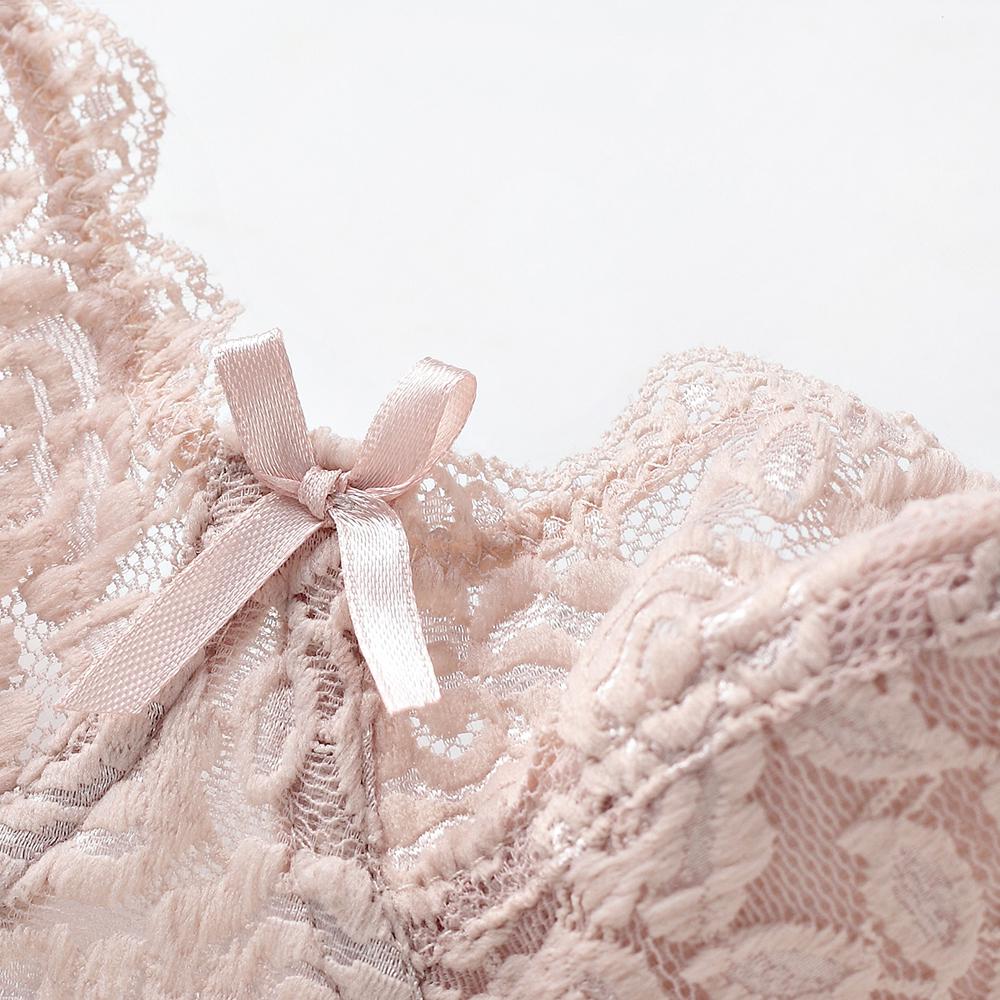 Artdewred Sexy Plus Size BH Push Up BH Blonde BH Stor Tynn Undertøy Dype V BH for kvinner