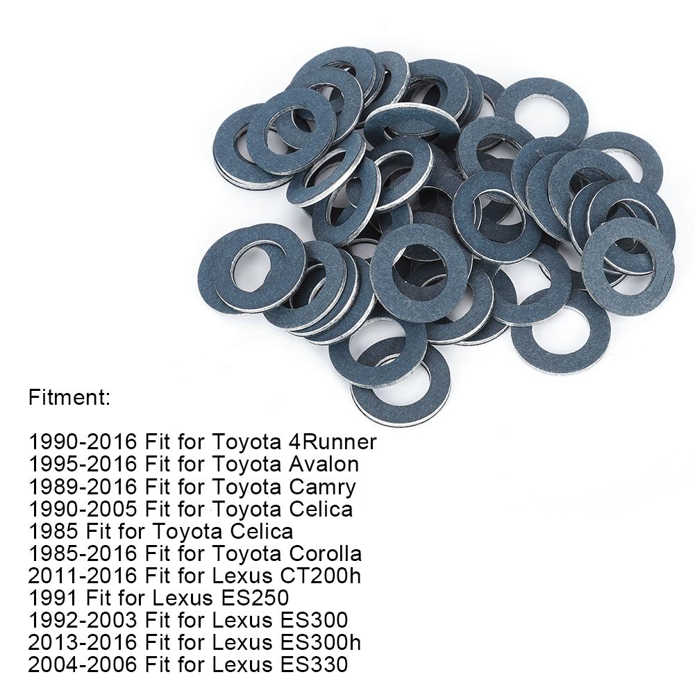 50pcs Oil Drain Plug Washer Seals Gaskets Rings 90430‑12031 Fit for Avalon