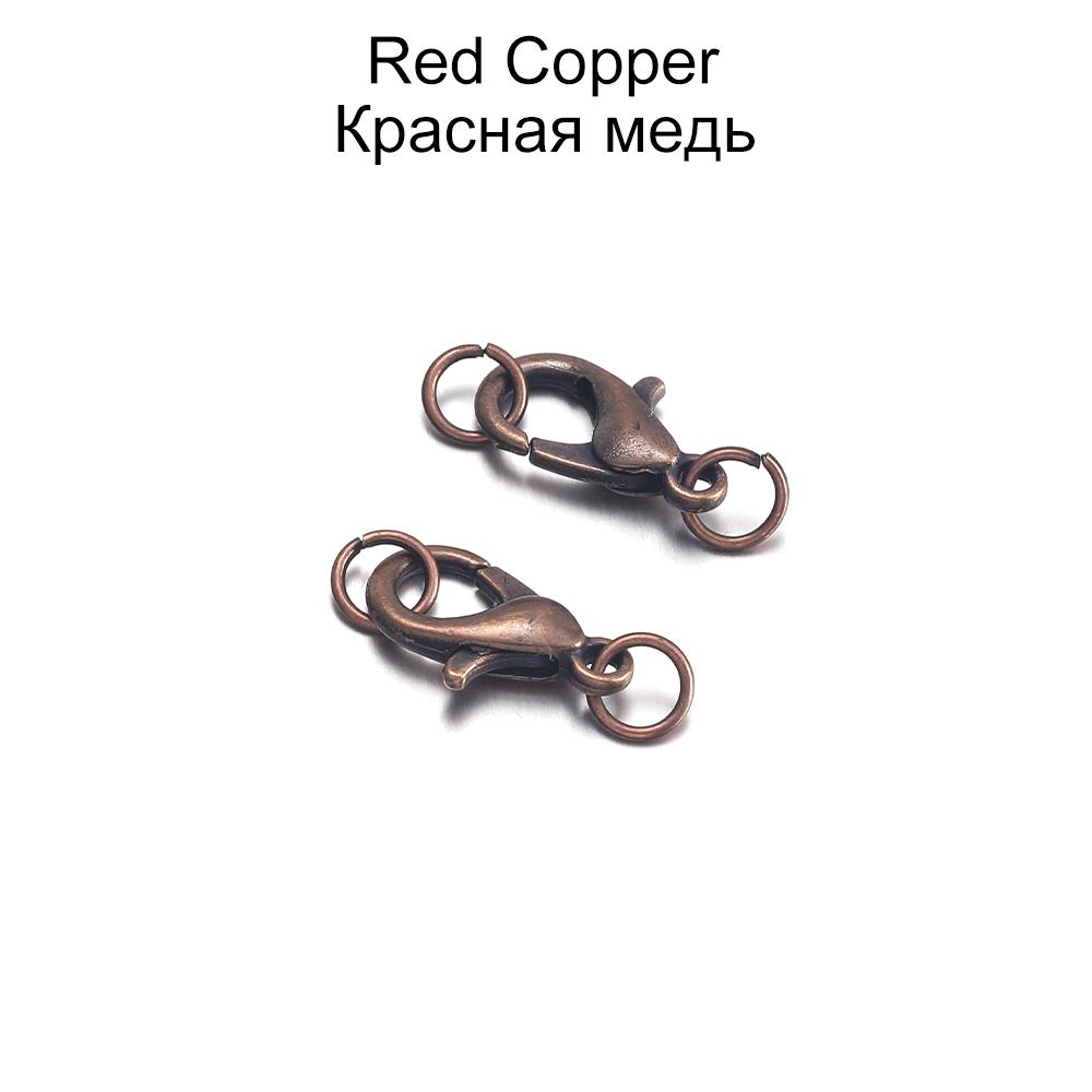 50pcs 10 12 14mm Silver Metal Lobster Clasps Hooks With Jump Rings Gold Color End Clasps Connectors Necklace Jewelry Making