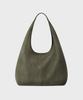 Taeseoul Leaf Hobo Suede Bag (Olive Green)