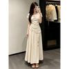 French great looking beautiful dress women's summer new popular small wear suit long dress
