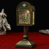 Christmas Wind Light USB/Battery Powered Mailbox Design Lamp Retro Sequin Glass Ball Santa Claus Snowflake Table Lamp Xmas Decor