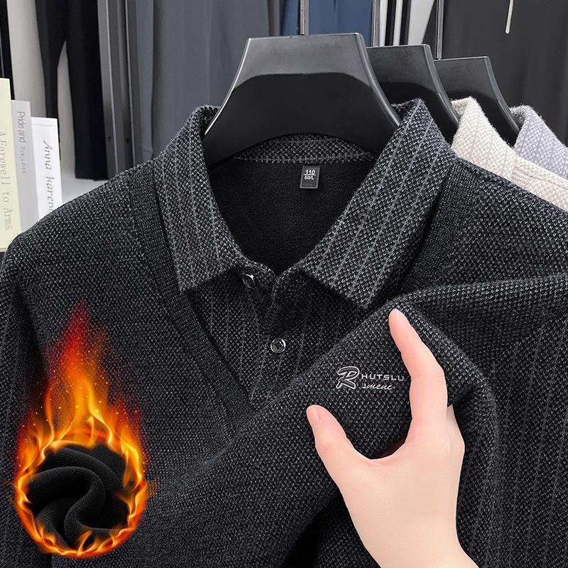 Men s Autumn/Winter Thickened Sable Faux Two-Piece Sweater 4XL (180-200 kg) 130