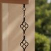 Hanging Rain Chain with Twisted-Loop Elements Weatherproof for Pergola