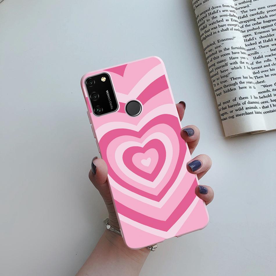 For Huawei Honor 9A Case 2020 Silicon Cover Soft Bumper Coque For Huawei Honor 9A Phone Cases MOA-LX9N Honor9A Love Heart Funda