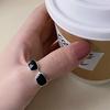 1 Stück Sonnenbrillenring Damen Mini-Brille Zeigefingerring Mode Persönlichkeit Kalter Wind Schwarzes Epoxid Offener Ring