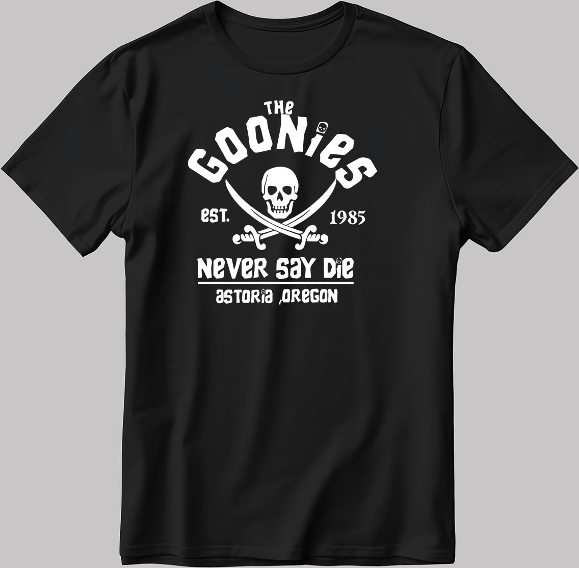Потертый The Goonies Never S.Рукав Бело-Черный Мужская/Женская Футболка Мужские Женские Футболки Топ K1038 XL