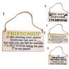Hanging Sign Exquisite Inspirational Friendship Workmanship Wide Application Wood Plaque Decor for Gift