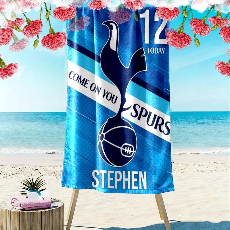 Spurs logo Print Beach Towel, Large Soft Quick Dry Towel for Beach Camping Swimming