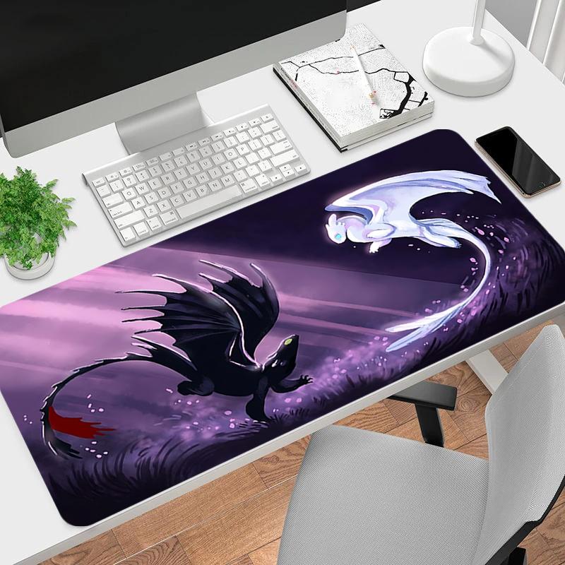 1Pc Dragon Phoenix Flight Gaming Mouse Pad Keyboard Desk Mat Non-slip Rubber Lock Edge Waterproof Computer Mousepad for Office Home Decor Ey142