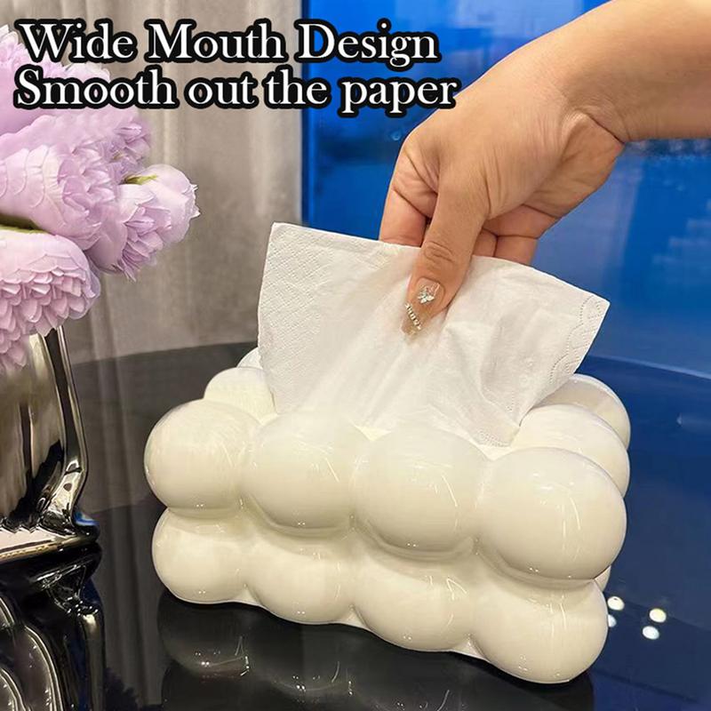 Cloud Design Tissue Boxes Storage Napkin Holder Paper Case Organizer Ornament Craft Desktop Tissue Holder Kitchen Tissue Box