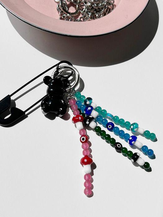 THEHEE Rainbow Bead Keychain Bag Charm