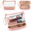 Double Layer Clear Waterproof Zipper Cosmetic Bag Travel for Bag Transparent PVC Accessories Pouch Organizer