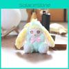 Plush Rabbit Keychain Stuffed Animal With Pp Cotton Soft Bag Charm Kids Gift Decor