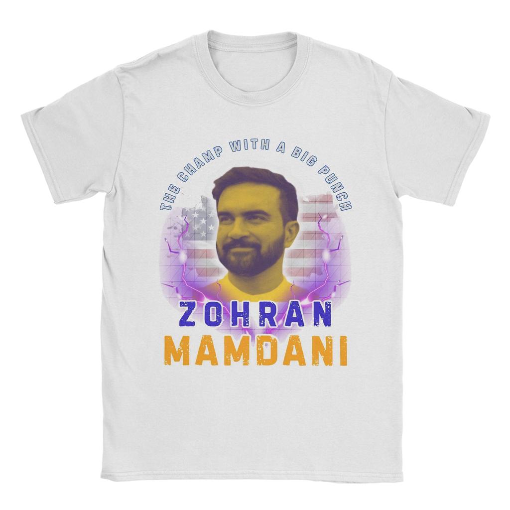 Graphic Printing Zohran Mamdani  T Shirt For Unisex  100% Cotton Tee Shirt Short Sleeve Tops