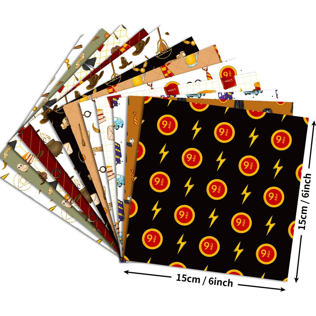 12 Sheets/Pack Material Package Hand Account Background Paper Square 6 Inch Diy Album Background Paper Kindergarten Handmade