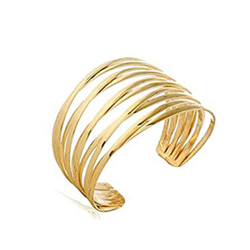 Exquisite European & American Metal Hollow Pattern Bracelet Set